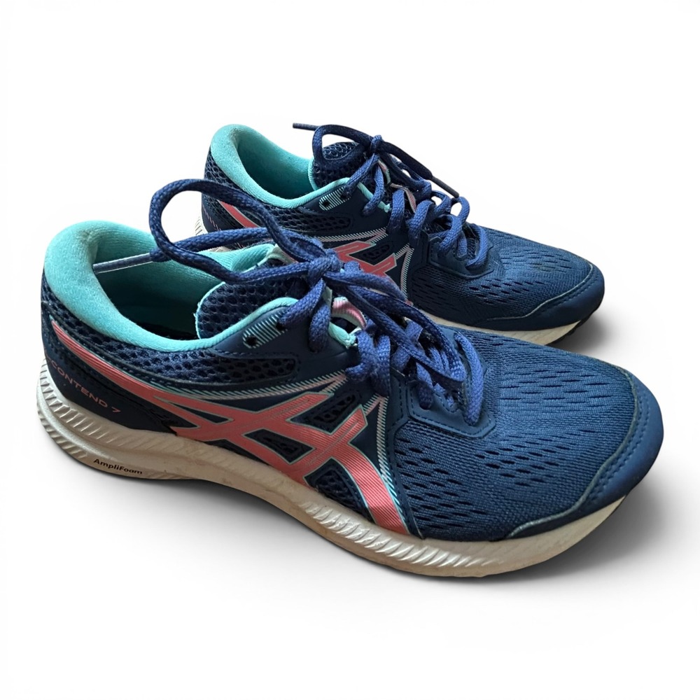 ASICS Women's Gel-Contend 7 Amplifoam Blue Running Shoes Sneakers 7.5M